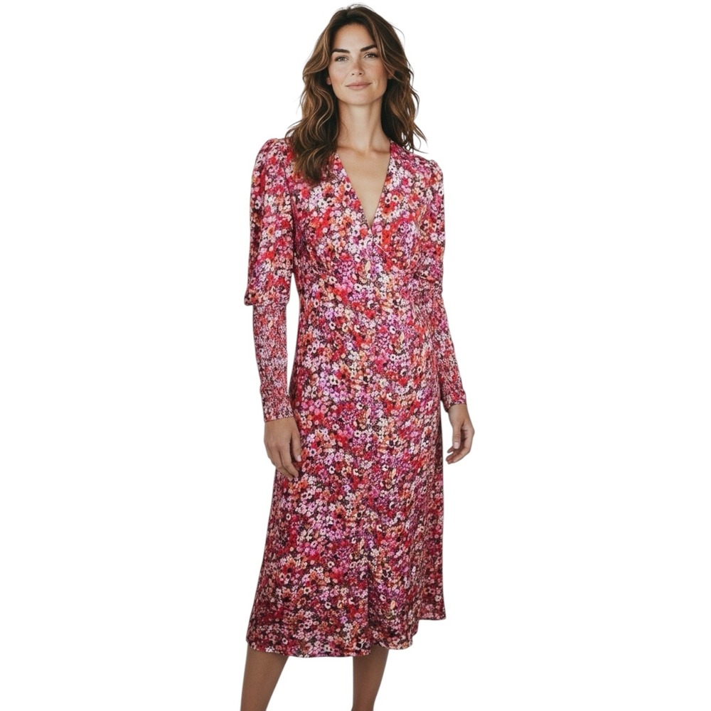 NWT Nasty Gal 6 Midi Tea Dress Red